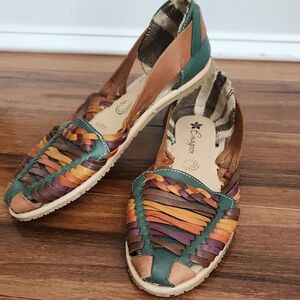 Hand Crafted Artesan Huaraches From Mexico Size 8